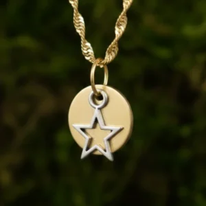 Silver Star | Secrect Initial Necklace Custome Word